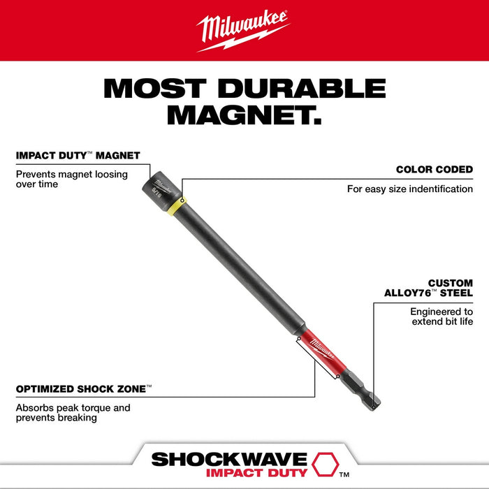 Milwaukee Tools 1/4" x 6" Magnetic Nut Driver 49-66-4682