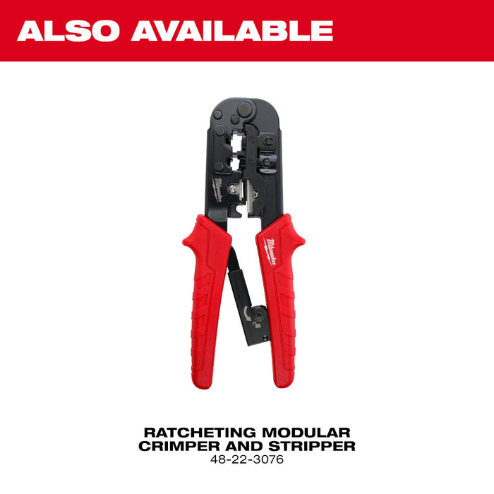 MILWAUKEE Ratcheting Pass-Through Crimper & Stripper
