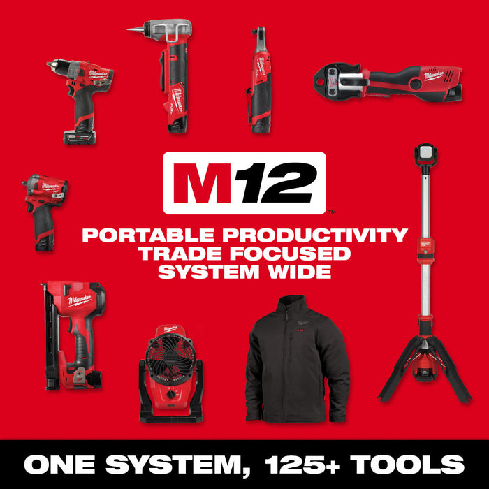 MILWAUKEE M12™ FUEL™ Juego de trinquete de 3/8"