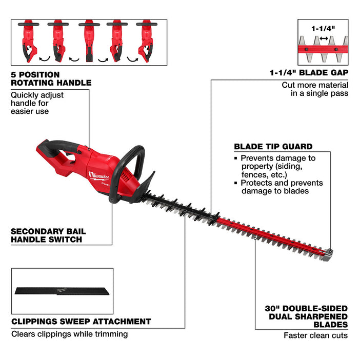 MILWAUKEE M18 FUEL™ 30" Hedge Trimmer (Tool Only)