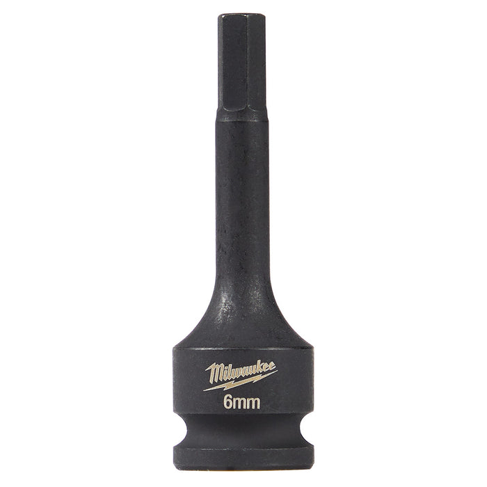 MILWAUKEE Shockwave Lineman's 3/8" Drive -6mm Hex Bit Socket