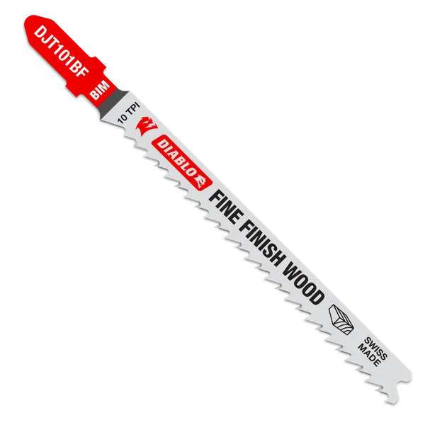 Diablo Jig Saw Blades, 4" 10 TPI Fine Finish Wood - 5 Pack