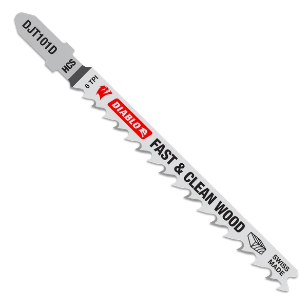 Diablo Jig Saw Blades, 4" 6 TPI Clean Wood - 5 Pack