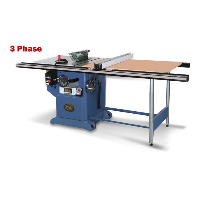 Oliver Machinery 12" Heavy-Duty Tablesaw with 52" capacity & Side Table