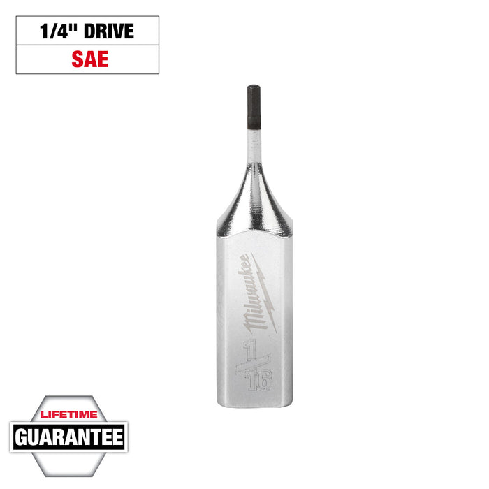 MILWAUKEE Dados con punta hexagonal con accionamiento de 1/4" - SAE
