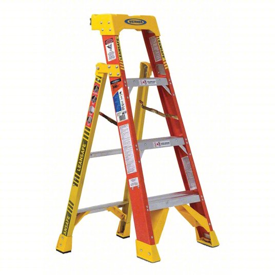 Werner Leansafe Ladder, 4' Tall, 300# Rated