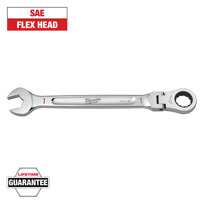 MILWAUKEE Flex Head Ratcheting Combination Wrench - SAE