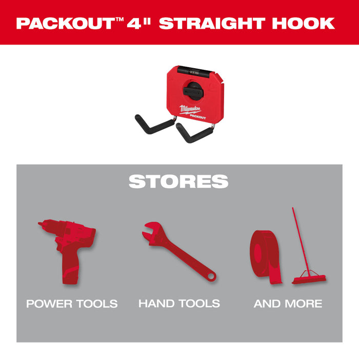MILWAUKEE PACKOUT™ 4” Straight Hook
