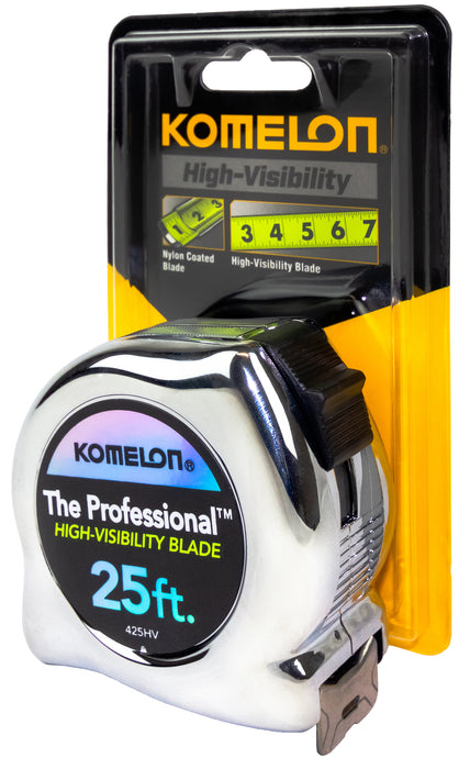Komelon 12' x 5/8" Chrome Professional with High Visibility Blade
