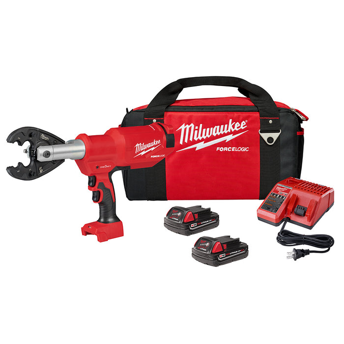 MILWAUKEE M18™ FORCE LOGIC™ 6T Pistol Utility Crimper Kit w/ BG-D3 Jaw