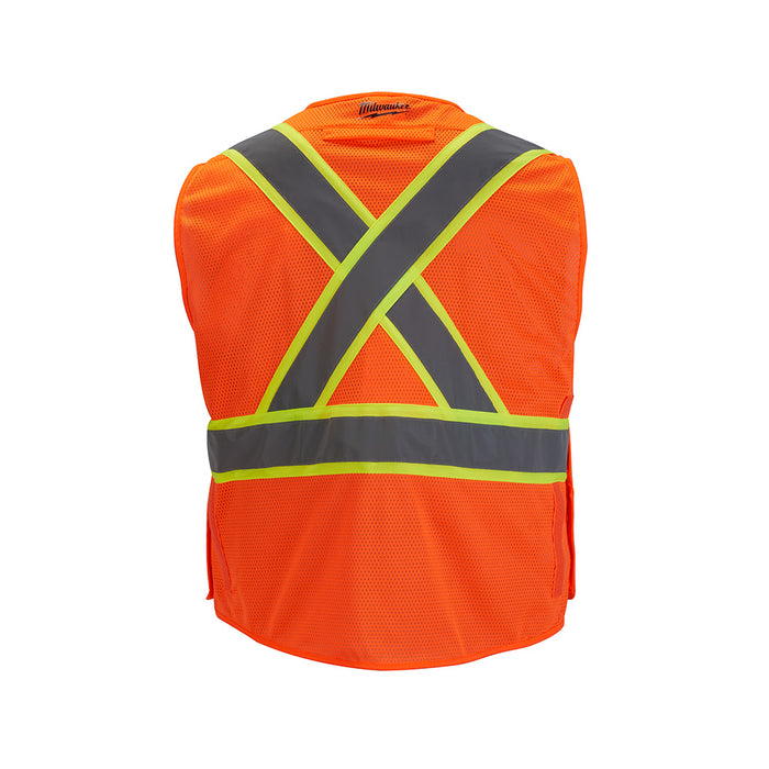 MILWAUKEE Class 2 High Visibility Mesh Safety Vest (ANSI & CSI)