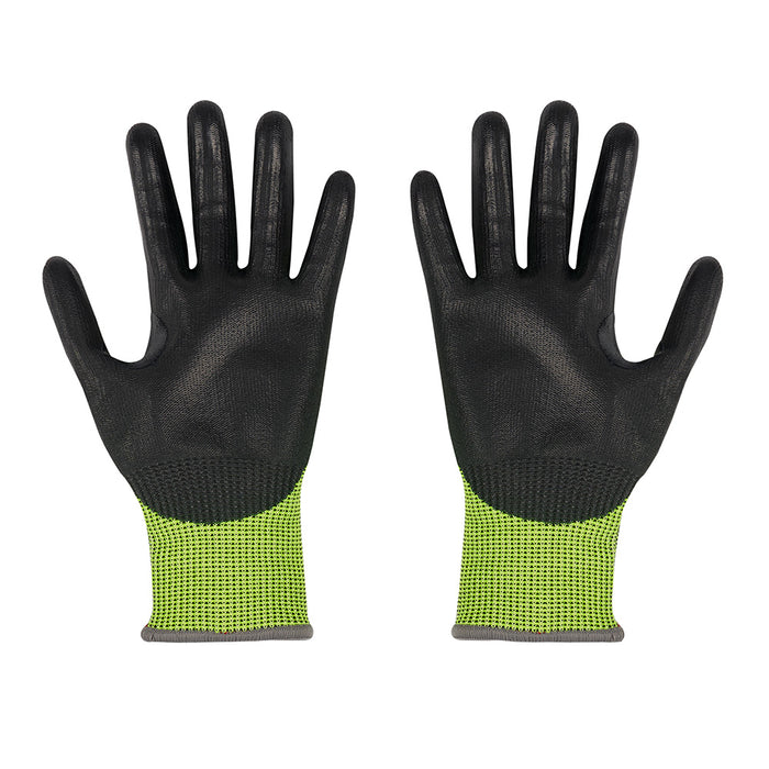 MILWAUKEE High Visibility Cut Level 4 Polyurethane Dipped Gloves