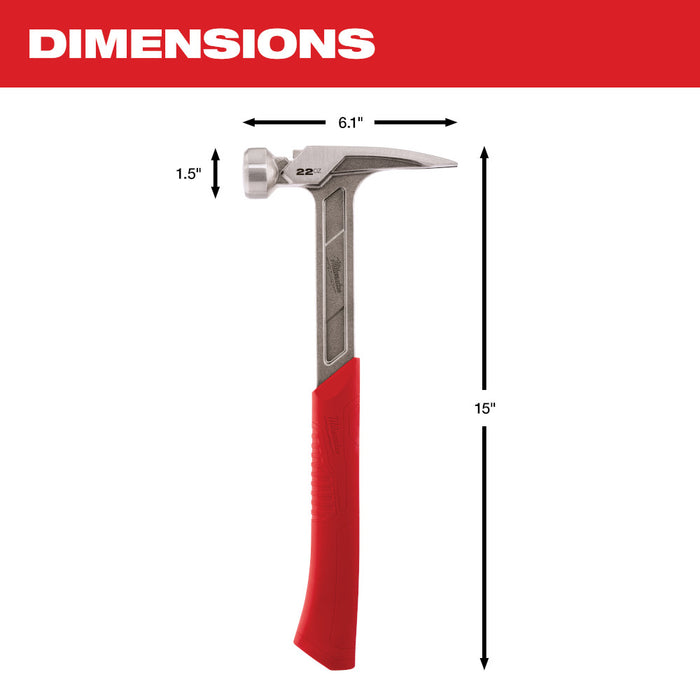 MILWAUKEE 22 oz Smooth Face Framing Hammer