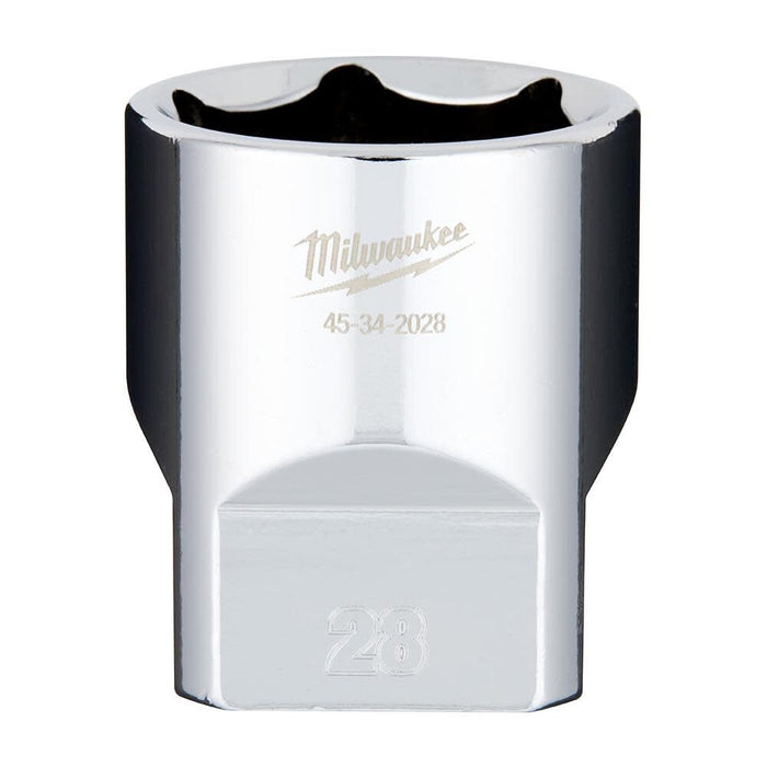 MILWAUKEE 1/2" Drive Metric 6-Point Socket w/ FOUR FLAT™ Sides