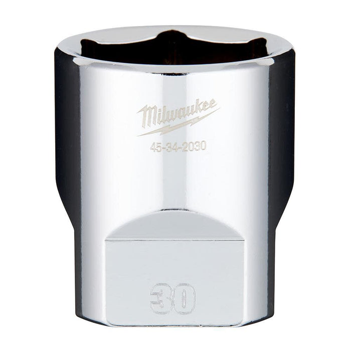 MILWAUKEE 1/2" Drive Metric 6-Point Socket w/ FOUR FLAT™ Sides