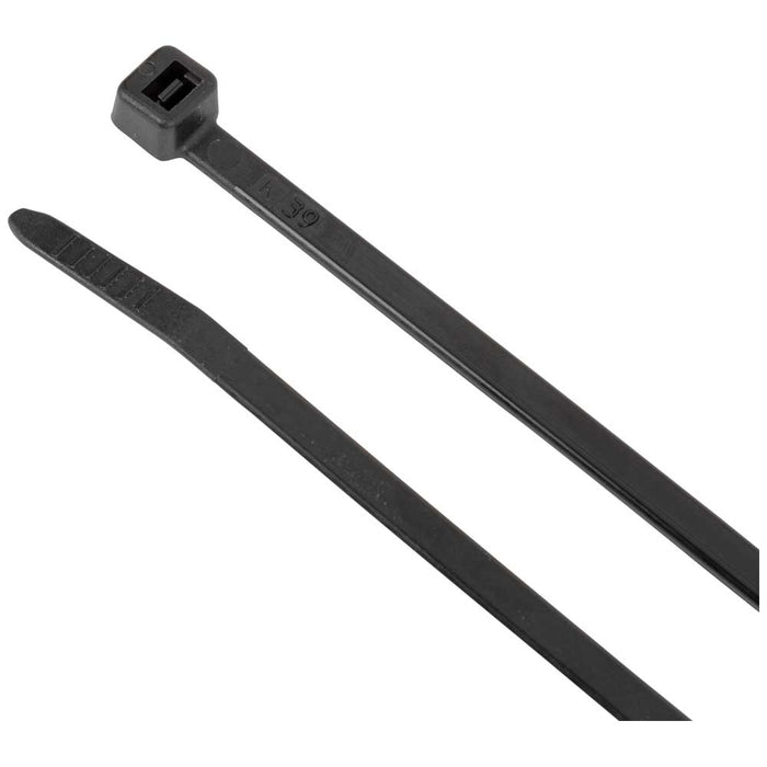 KLEIN TOOLS Black 7.75" 50-Pound Tensile Strength Cable Zip Ties (100 PACK)