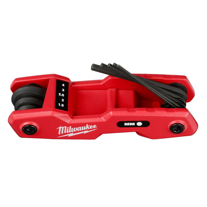 MILWAUKEE 8-Key Folding Hex Key Set - Metric