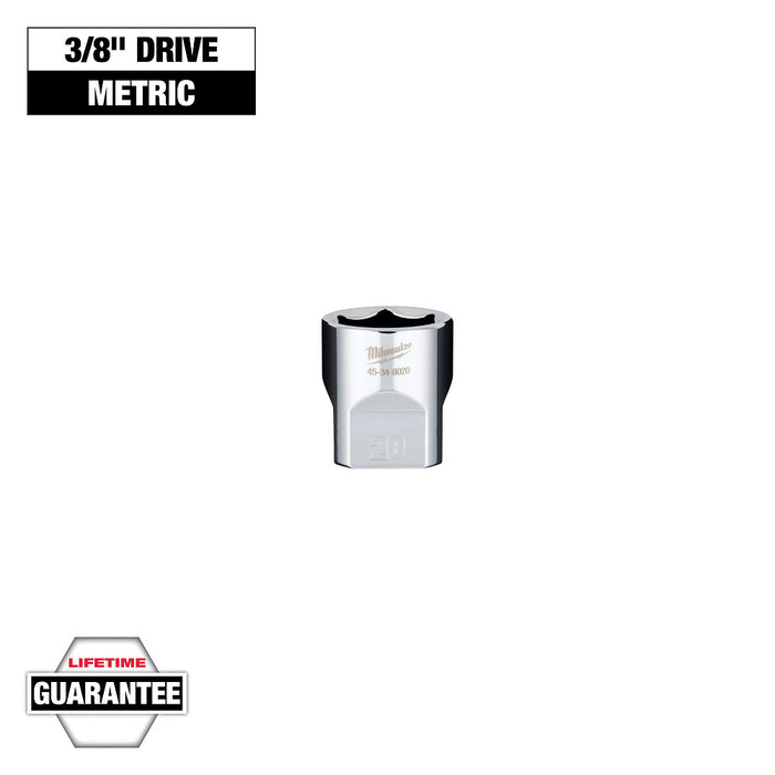 VASO MILWAUKEE CUADRO 3/8" 20MM