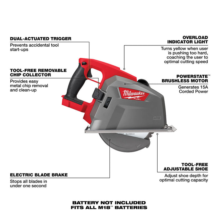 Sierra circular para corte de metal MILWAUKEE M18 FUEL™ de 8" (solo herramienta)