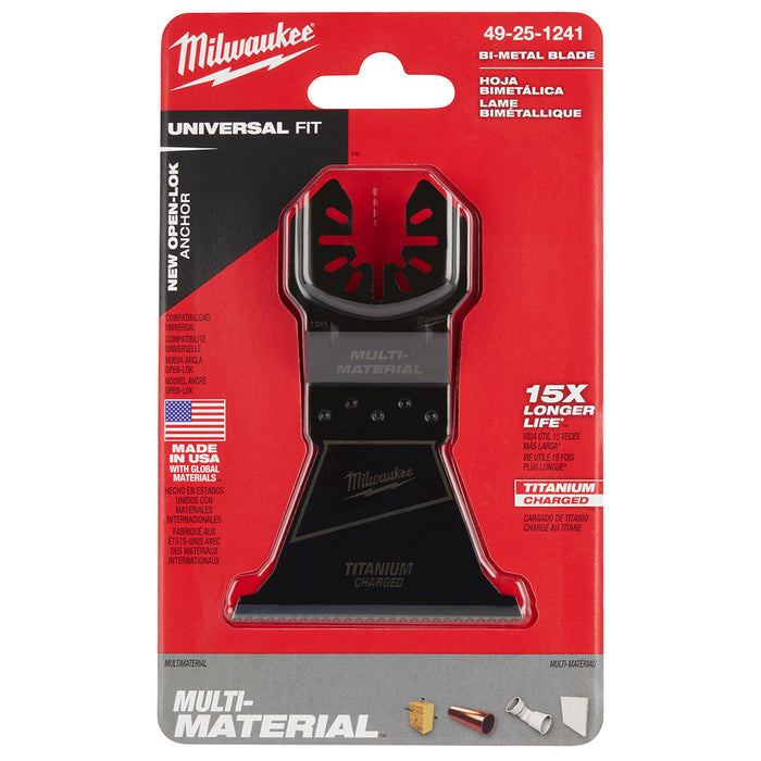 MILWAUKEE 2-1/2" Universal Fit OPEN-LOK™ TITANIUM CHARGED™ Bi-Metal Multi-Material Blades