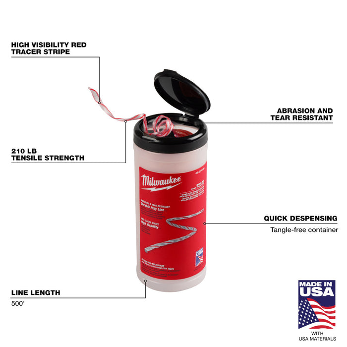 MILWAUKEE 500' Poly Pull Line