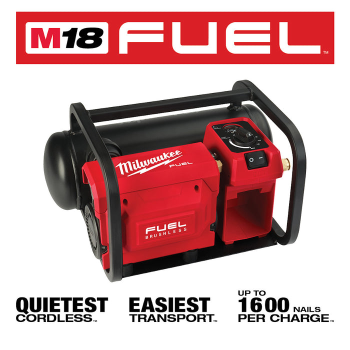 MILWAUKEE M18 FUEL™ 2 Gallon Compact Quiet Compressor (Tool Only)