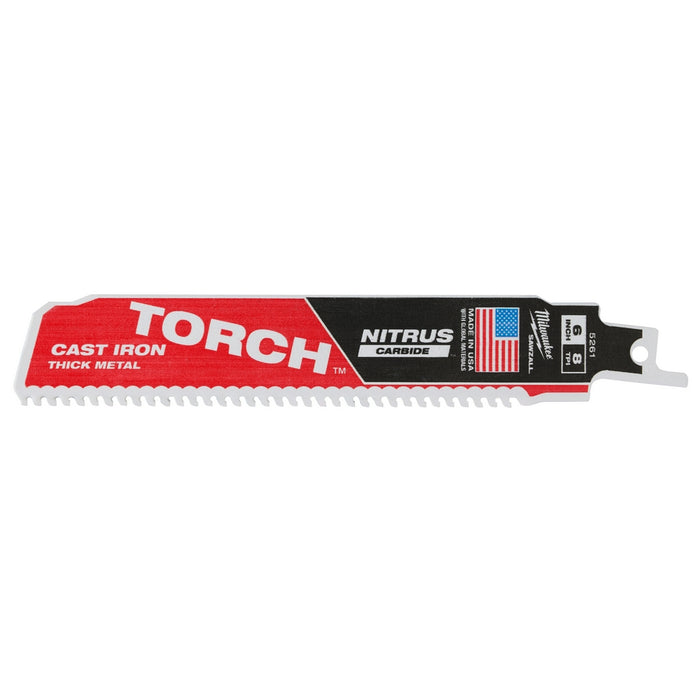 MILWAUKEE 8 TPI TORCH™ Cast Iron SAWZALL® Blade w/ NITRUS CARBIDE™ (3 PACK)