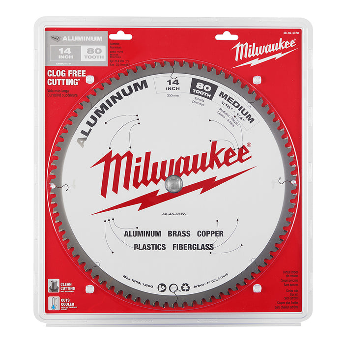 MILWAUKEE 14" 80T Circular Saw Metal Cutting Blade