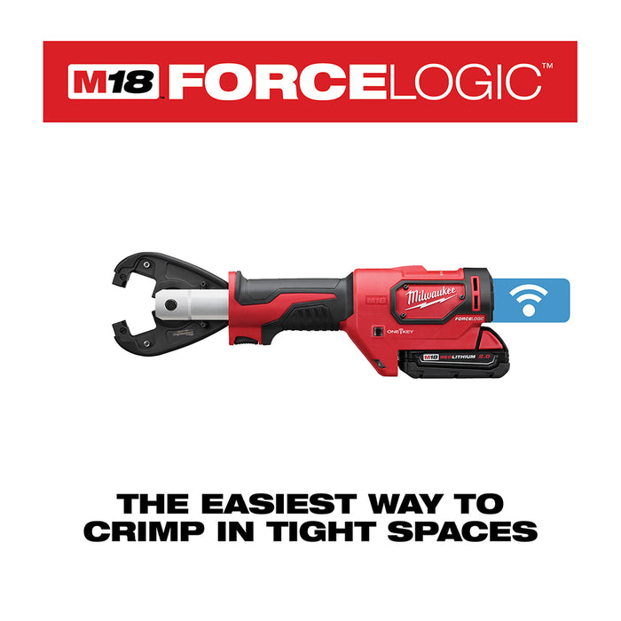 MILWAUKEE M18 FORCE LOGIC 6T Crimper Kit w/ Kearney Grooves