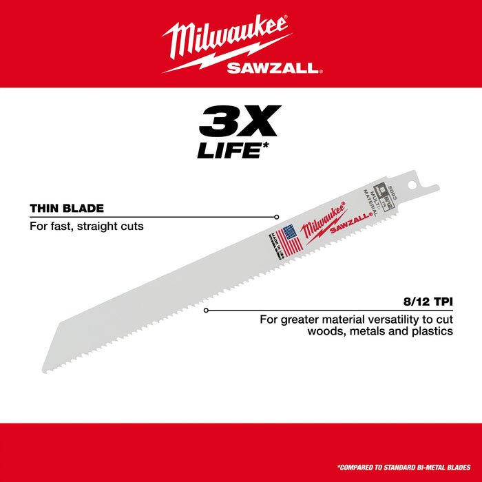 Milwaukee Sawzall Blades 48-01-7187