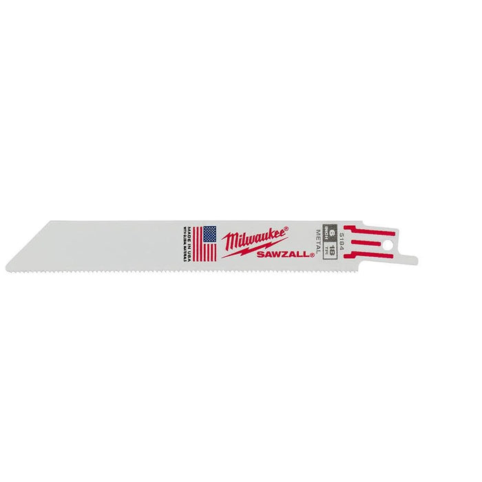 MILWAUKEE 6" 18 TPI SAWZALL® Standard Metal Blade For Rigid Conduit & Unistrut