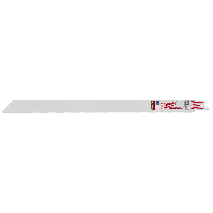 MILWAUKEE 12" 18 TPI SAWZALL® Standard Metal Blade For Rigid Conduit & Unistrut