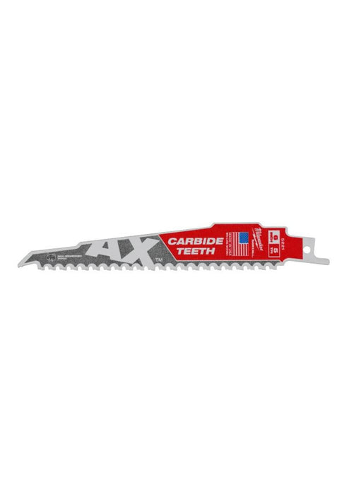 MILWAUKEE 6" 5 TPI AX™ Nail Embedded Wood SAWZALL® Blade w/ Carbide Teeth