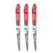 MILWAUKEE 9" 3 TPI AX™ Pruning Clean Wood SAWZALL® Blade w/ Carbide Teeth (3 PACK)
