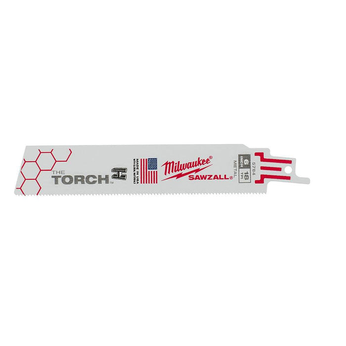 MILWAUKEE 6" 18 TPI TORCH™ Metal SAWZALL® Blade For Rigid Conduit & Unistrut