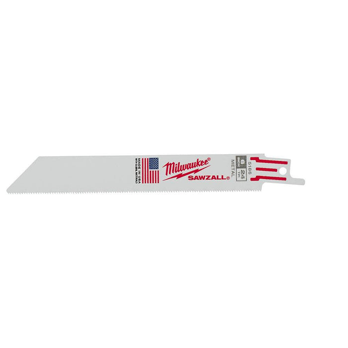 MILWAUKEE 6" 24 TPI SAWZALL® Standard Metal Blade (25 PACK)