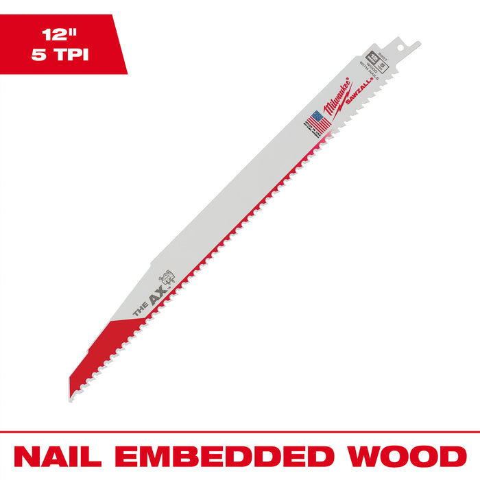 Milwaukee 12 in. 5TPI Sawzall Blade 48-01-2027