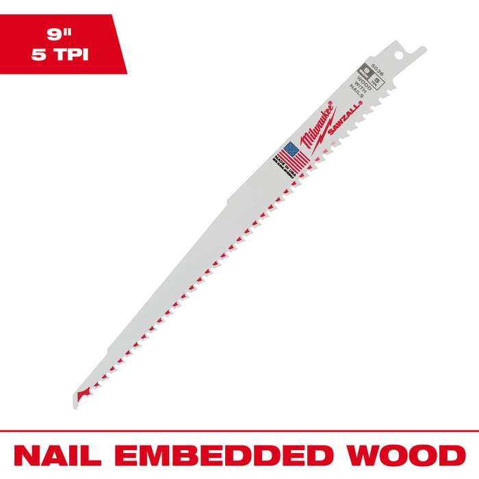 Milwaukee Blade 5T 9L Bulk Thin Kerf 48-01-2036