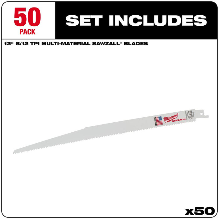 12" Sawzall Blades 50 pack