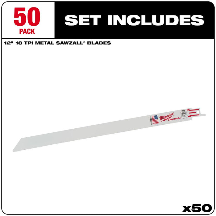 12", 18 TPI, Super Sawzall Blades