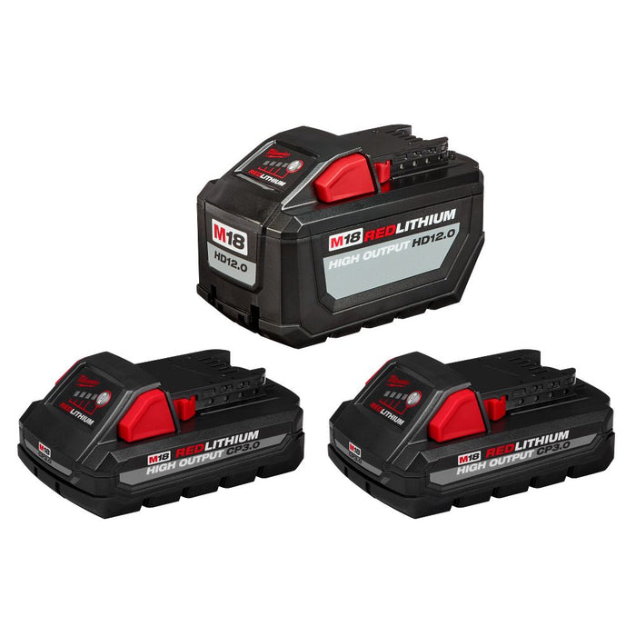 Milwaukee Tools M18 HO12.0/2 HO3.0AH BATTERY 3PK 48-11-1812P3