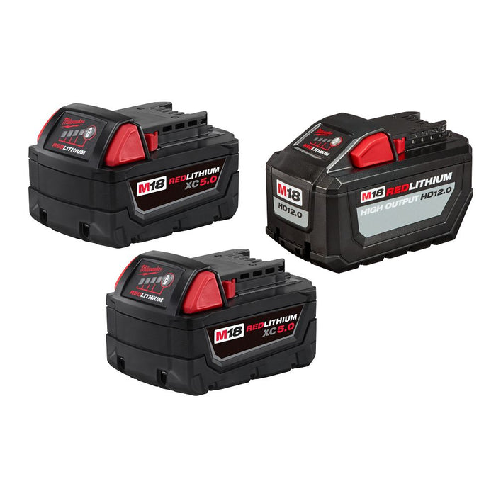 Milwaukee Tools M18 HD12.0AH BATTERY W 2 XC5.0AH 48-11-1812P5