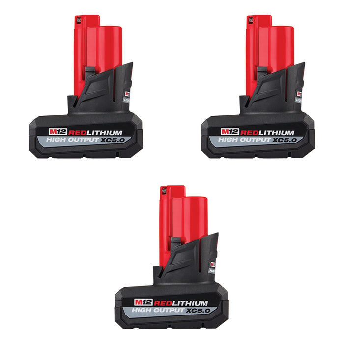 MILWAUKEE 2 PC. M12™ REDLITHIUM™ HIGH OUTPUT™ XC5.0 Battery & FREE M12™ REDLITHIUM™ HIGH OUTPUT™ XC5.0 Battery