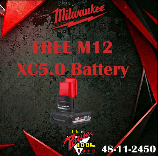 Milwaukee M12 FUEL HACKZALL Reciprocating Saw Kit M12 2520-21XC + FREE M12 XC5.0 Battery Pack 48-11-2450