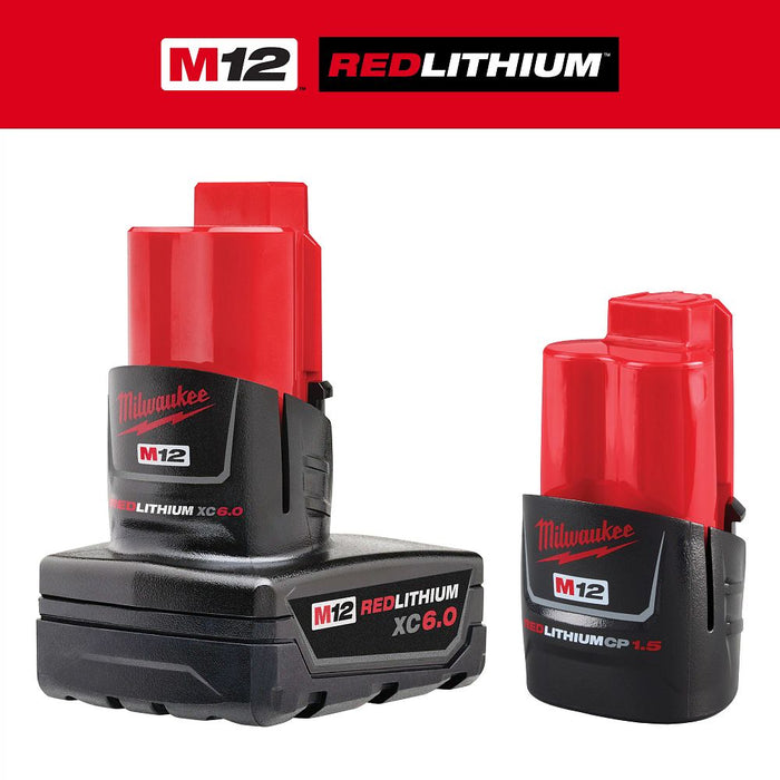Milwaukee Tools M12 Battery 2PK - 3.0 & 6.0 48-11-2460S