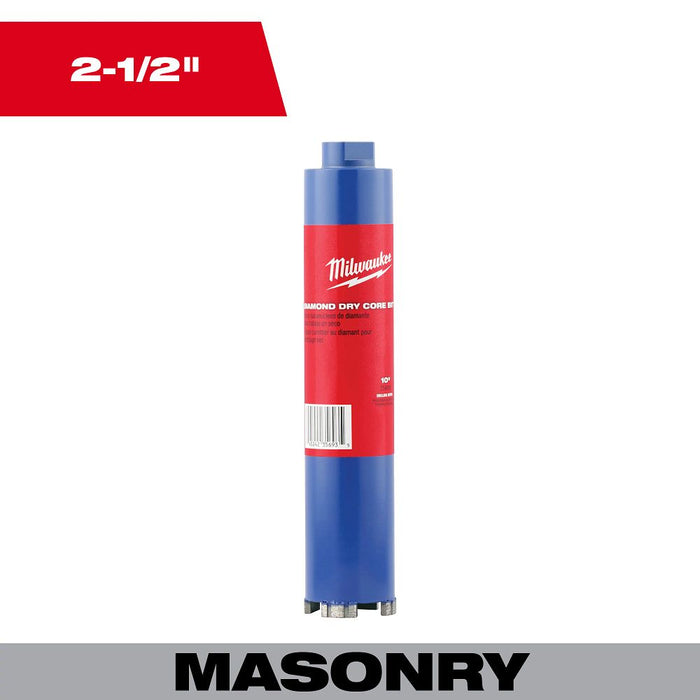 2-1/2" Dry Core Masonry Bit