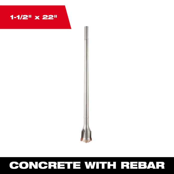 Milwaukee 1-1/2" x 22" SDS Max Tunnel Bit 48-20-5302