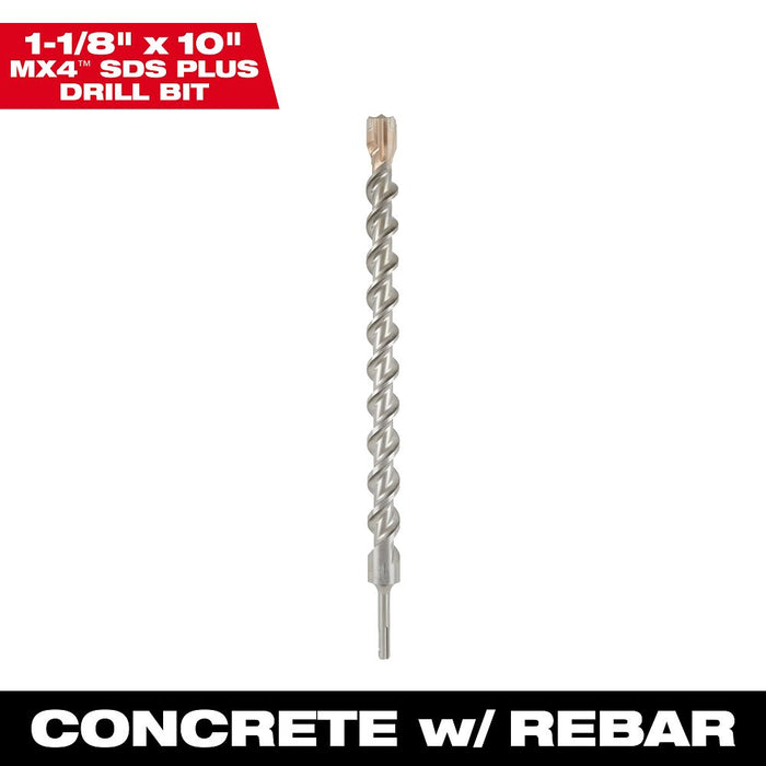 Milwaukee Tools SDS-PLUS MX4 1-1/8" x 10" 48-20-8250