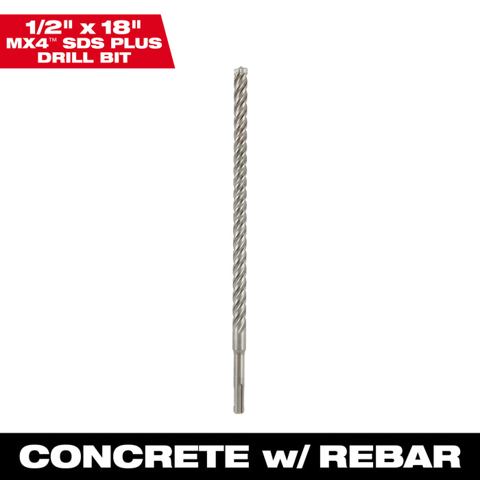 1/2x18" MX4 SDS+ Bit