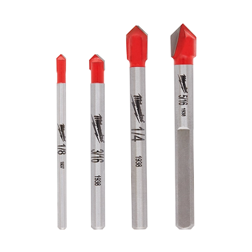 MILWAUKEE 4 PC. Glass & Tile Drill Bit Set